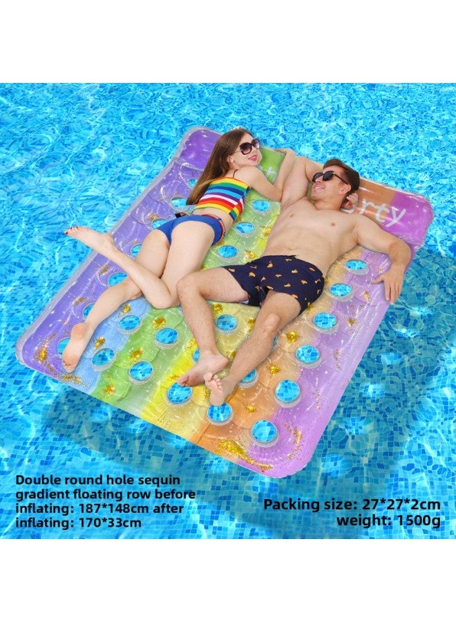 Pool Float - Loving water float Pool Float - With ce/cpc/gpsr certificate - Water Spray Tanning Bed, Thickened Floating Mat, Adult Pool Raft, Summer Beach Lounger, Pool Party Accessory - Image 1