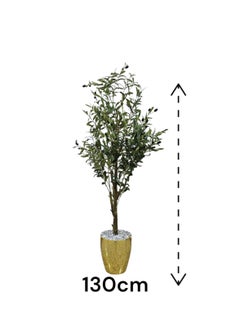 Tall Artificial Olive Tree with Large Artificial Olive Plant with Fake Olive Gifts and Fruits for Modern Decoration at Home, Office or Living Room Indoor.