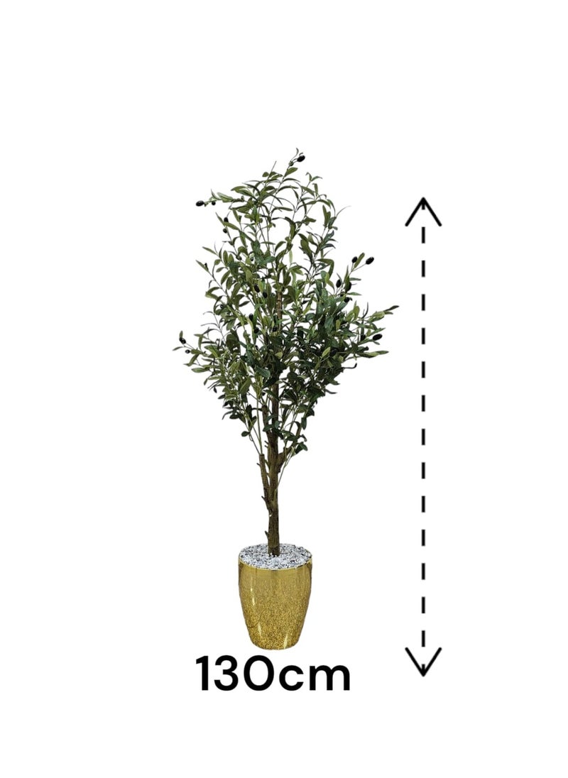 AL KHALDIYA - Tall Artificial Olive Tree with Large Artificial Olive Plant with Fake Olive Gifts and Fruits for Modern Decoration at Home, Office or Living Room Indoor. - Image 1