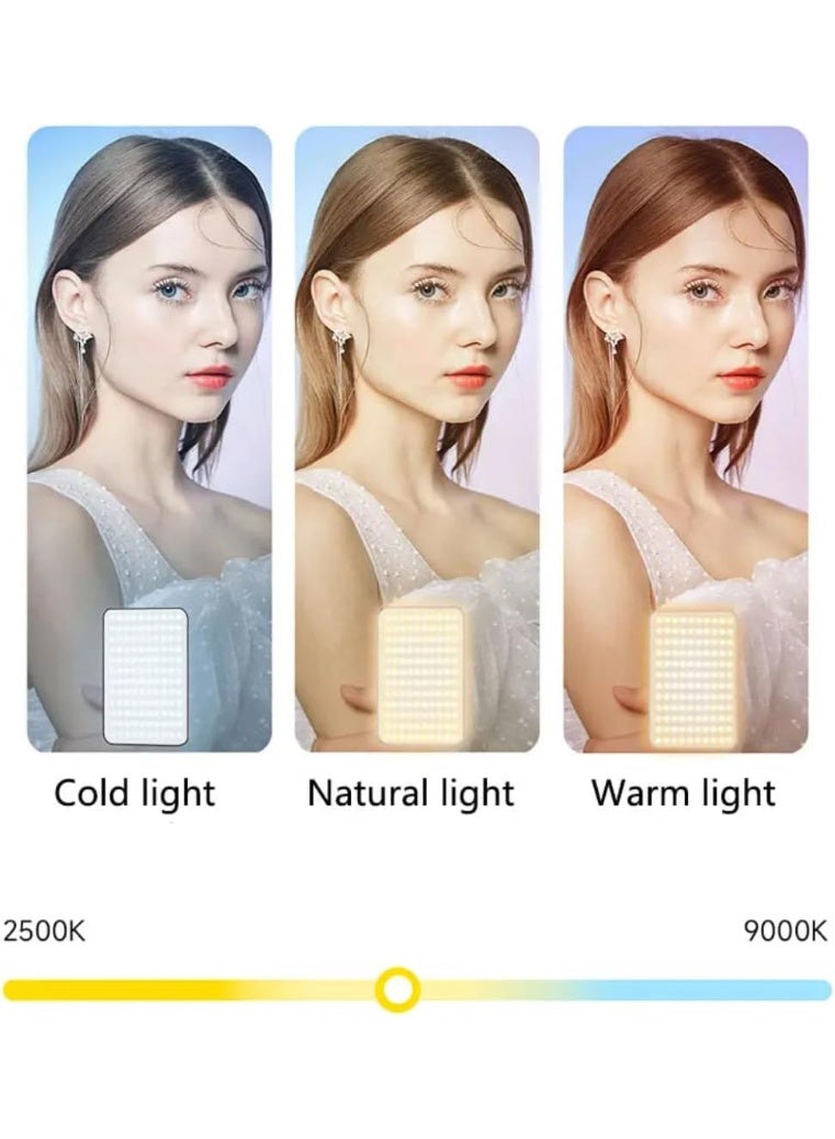 RGB Portable Photography Lighting with 129 LED Rechargeable Battery 2500k-9000K On Camera Light Fill Light Mini Pocket Light  - Image 3