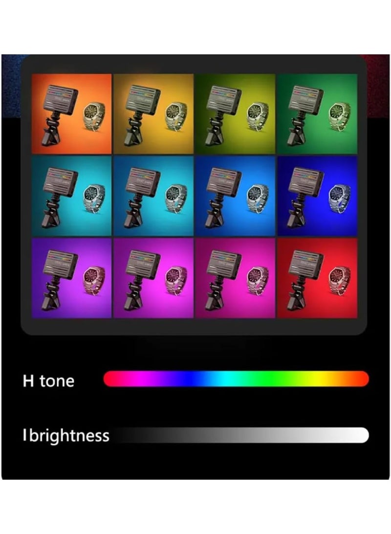 RGB Portable Photography Lighting with 129 LED Rechargeable Battery 2500k-9000K On Camera Light Fill Light Mini Pocket Light  - Image 2