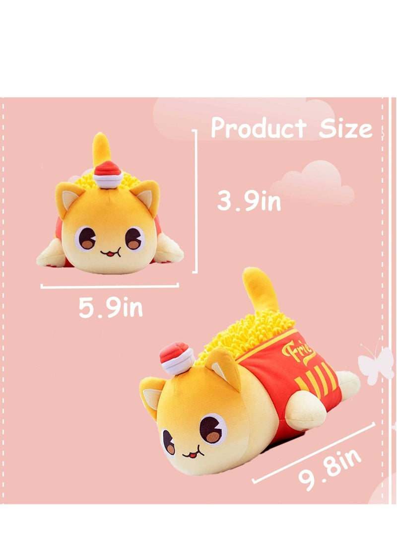 Cat Plush Toy, Cute Cat Figure Stuffed Animals, Cartoon Cat Soft Cat Plush Toy, Great Gift for Kids Friends and Sisters (French Fries Cat) - Image 2