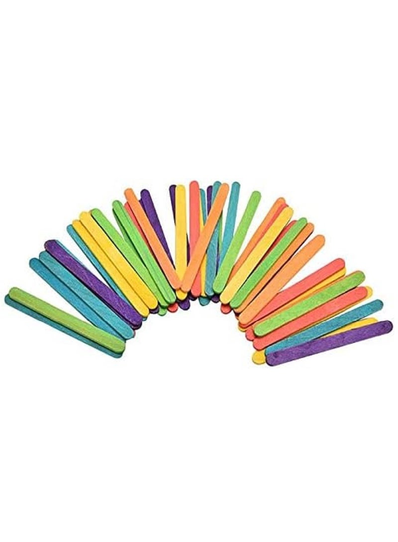 صنع الآيس كريم والمثلجات، مع أعواد آيس كريم خشبية مصنوعة من الخشب الطبيعي، 50 قطعة لكل استخدام - Image 3