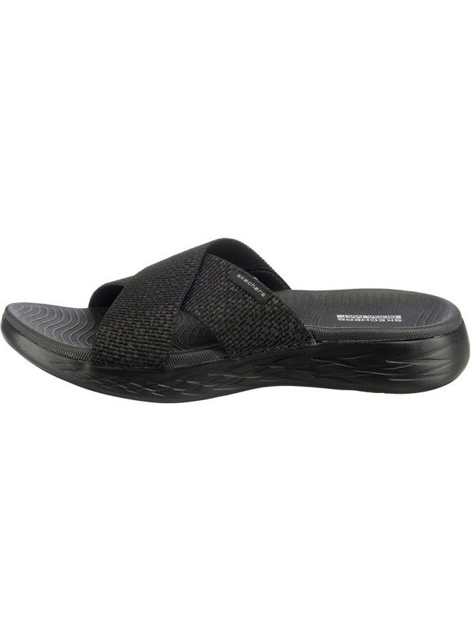 SKECHERS صندل منزلق للنساء 600 - 16259، أسود، 38 EU - Image 4