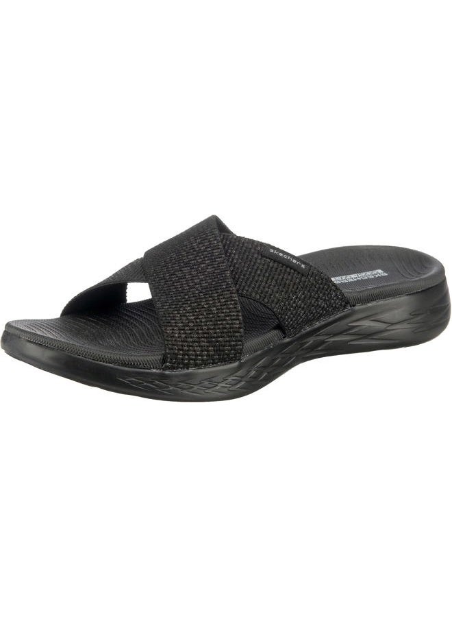 SKECHERS صندل منزلق للنساء 600 - 16259، أسود، 38 EU - Image 1