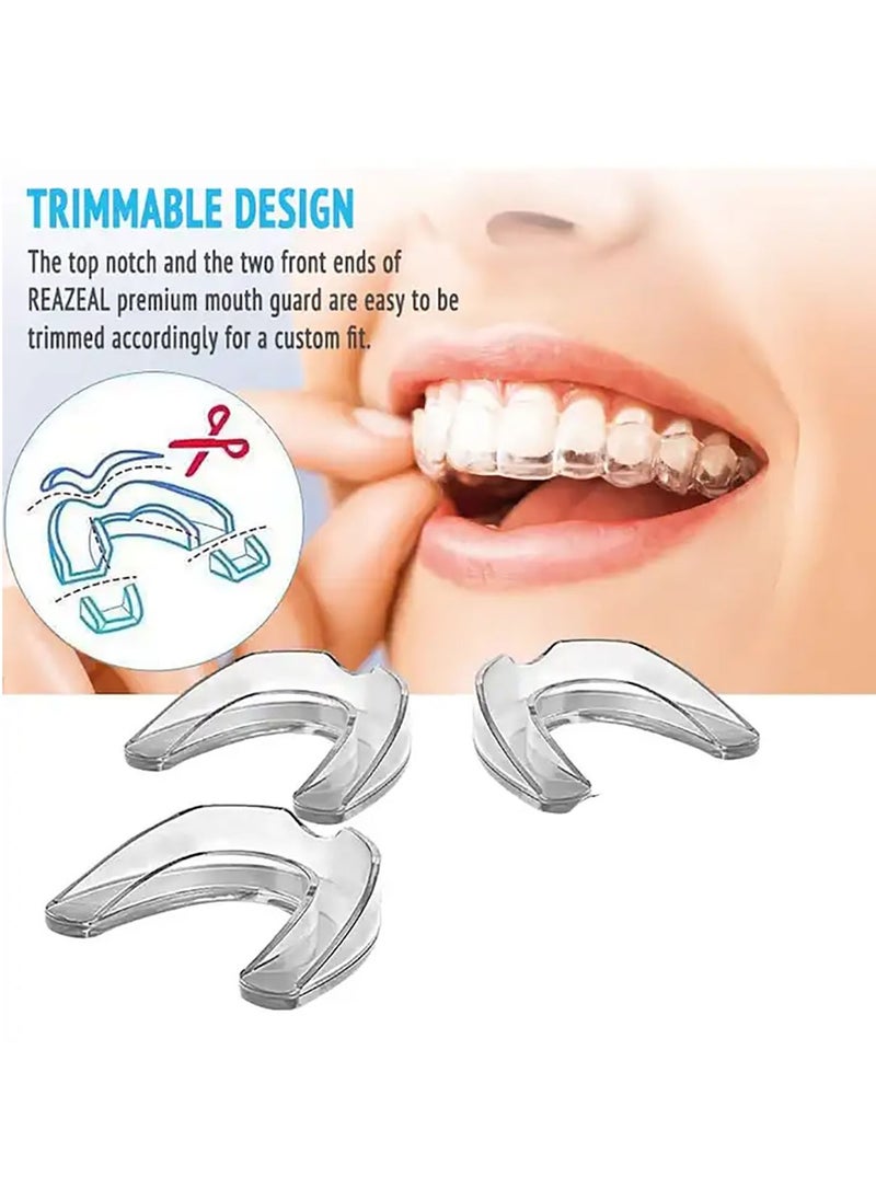 Night Time Anti Grinding Mouthguard Dental Mouthguard to Prevent Teeth Grinding and Clenching 2 Sizes 8 Piece Pack