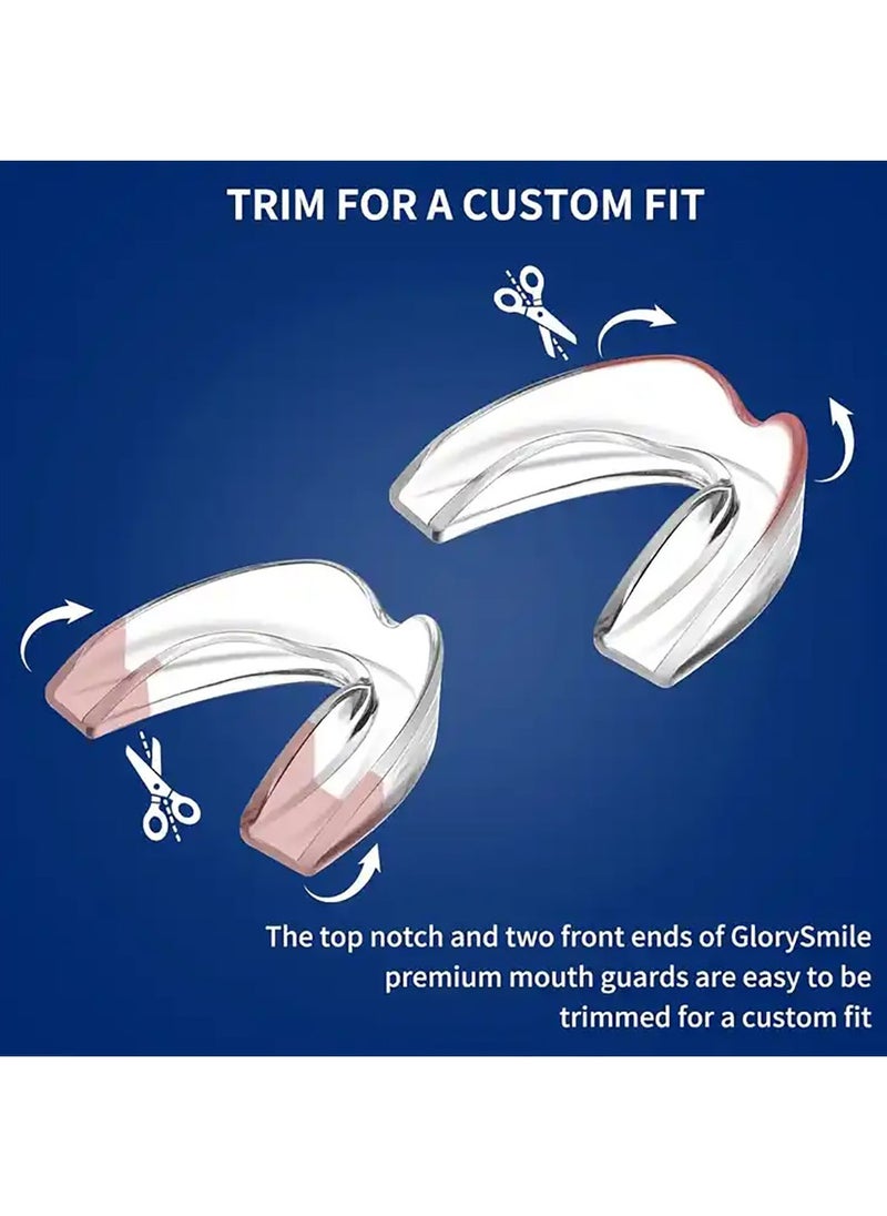 Night Time Anti Grinding Mouthguard Dental Mouthguard to Prevent Teeth Grinding and Clenching 2 Sizes 8 Piece Pack