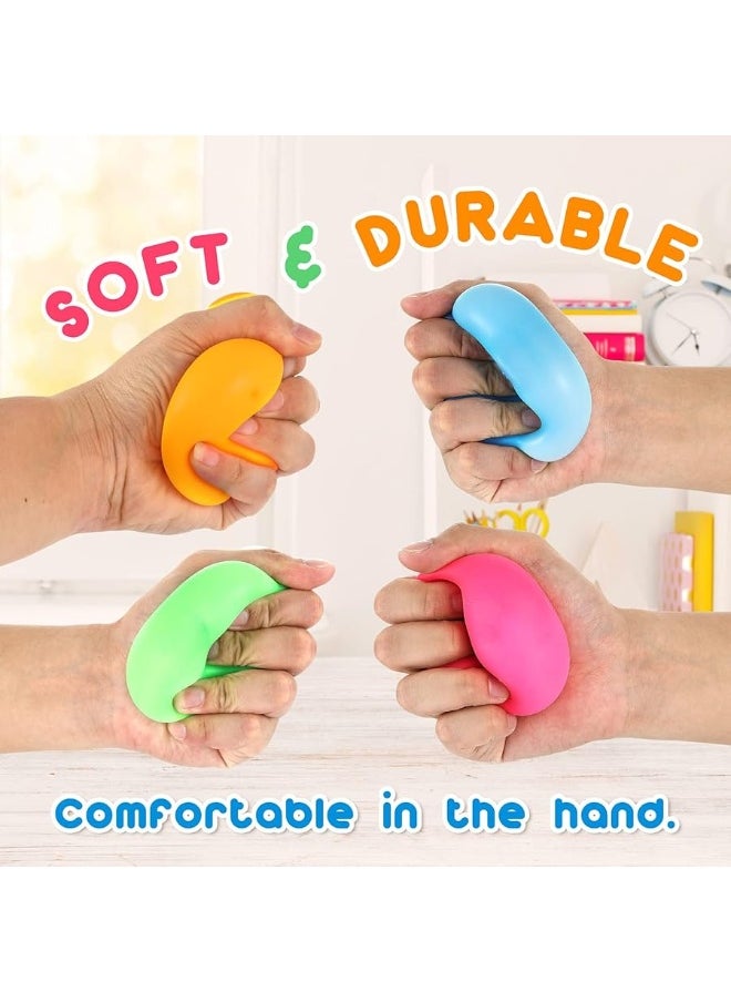 SMALL FISH - 4 Pack Stress Ball for Kids and Adults Slow Rising Balls Sensory Fidget Toy Anxiety Stress Relief Squeezing Balls Calming Tool, Vent Mood and Improve Focus, Soft Squishy Ball Hand Grip Pressure Ball - Image 1