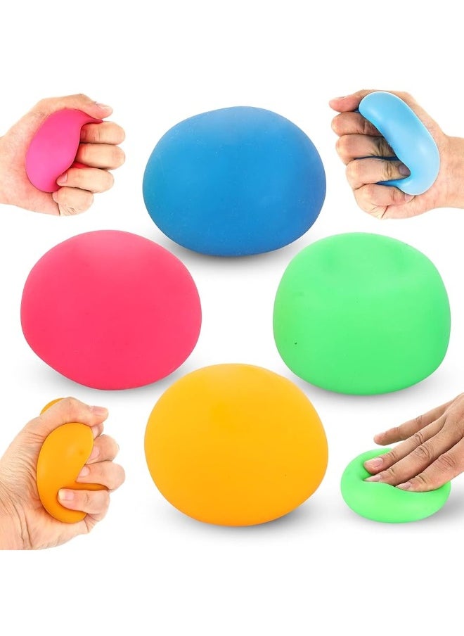 SMALL FISH - 4 Pack Stress Ball for Kids and Adults Slow Rising Balls Sensory Fidget Toy Anxiety Stress Relief Squeezing Balls Calming Tool, Vent Mood and Improve Focus, Soft Squishy Ball Hand Grip Pressure Ball - Image 1