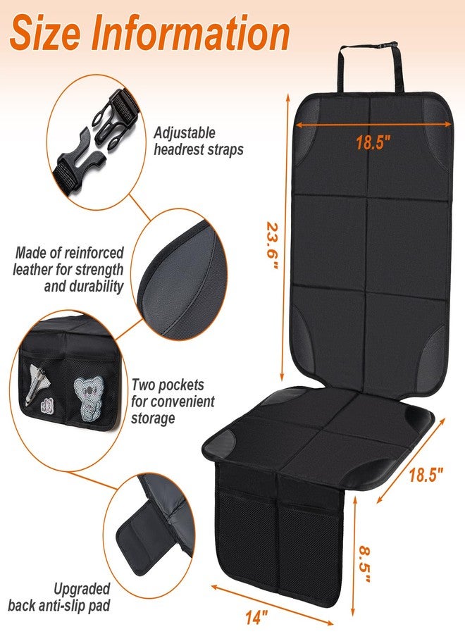 Husfunov Car Seat Protector,2Pack Car Seat Cushion,with Thickest Padding and Non-Slip Backing,Waterproof 600D Fabric Car Seat Covers with Storage Pockets for Baby for Baby、Pet and All Types of Cars - Image 3