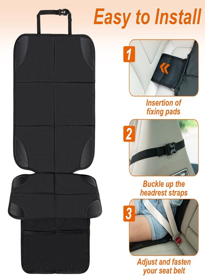 Husfunov Car Seat Protector,2Pack Car Seat Cushion,with Thickest Padding and Non-Slip Backing,Waterproof 600D Fabric Car Seat Covers with Storage Pockets for Baby for Baby、Pet and All Types of Cars - Image 4