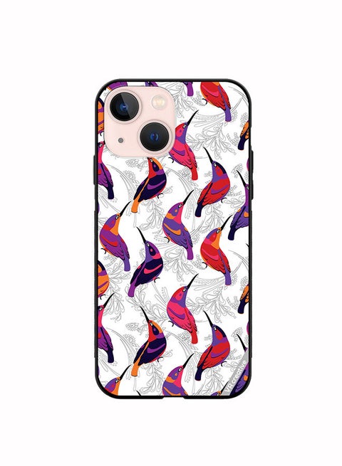 Protective Case Cover For Apple iPhone 13 Colorful Birds Design Multicolour