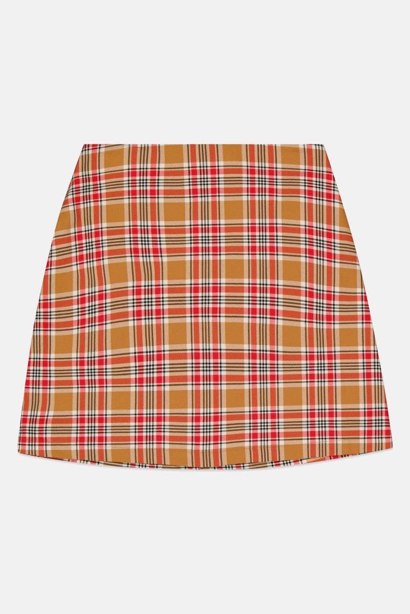 MONKI Women Plaid Mini Skirts, Multicolor - Image 2