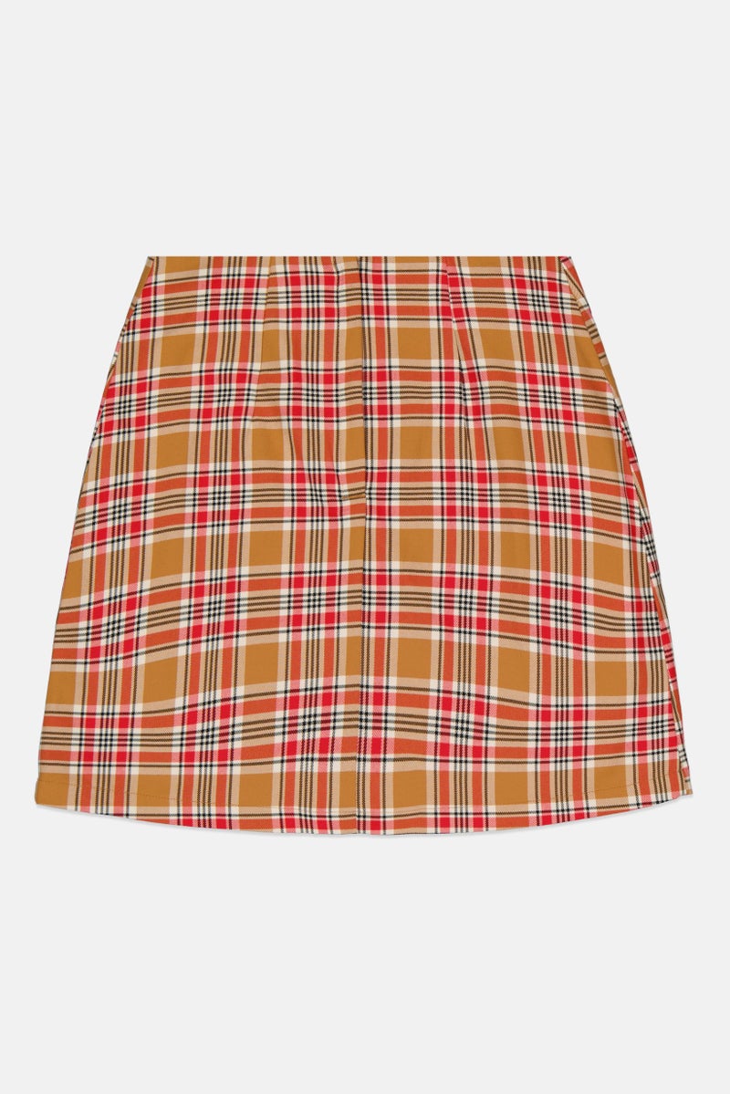 MONKI Women Plaid Mini Skirts, Multicolor - Image 3