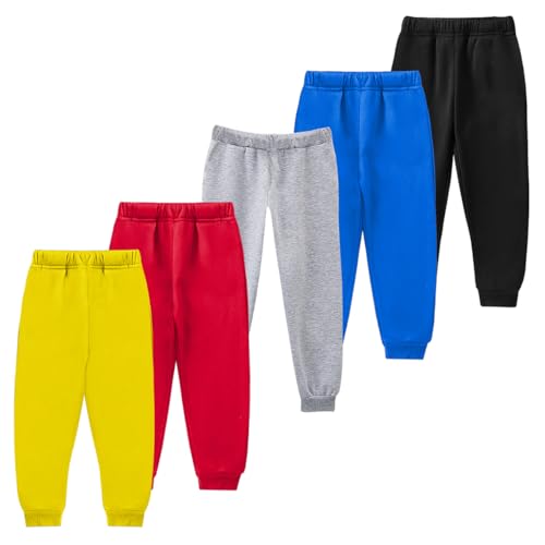 Kuchipoo Boys Regular Fit Mid Rise Track Pants - Pack of 5 (LOW-136, 4-5 Years, Multi-Colored) - Image 2