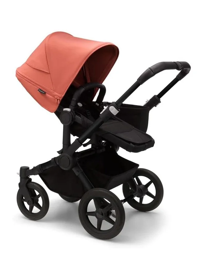 Bugaboo Donkey 5 Extendable Sun Canopy With Upf Sun Protection And Peekaboo Mesh Panel, Compatible With All Donkey Models Sunrise Red