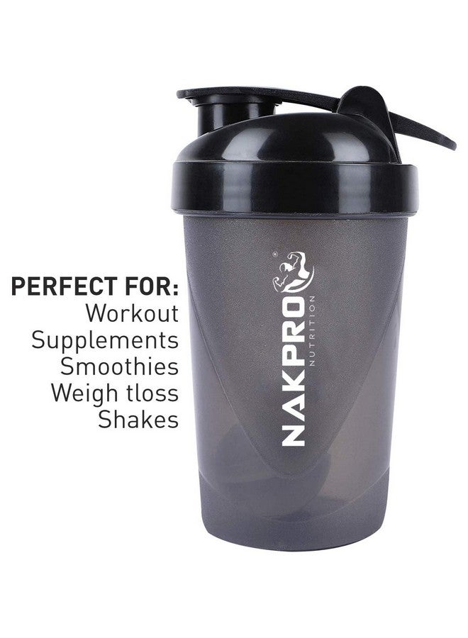 NAKPRO NAKPRO Shaker bottle for protein shake, Leakproof Guarantee, Food Grade & BPA Free Material - (Black 500 ml)  - Image 3