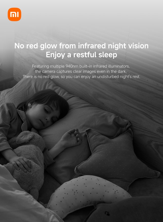 Xiaomi Smart Camera C100, 2K Indoor Security Camera, 360° View, Night Vision, Two-Way Audio, Motion Detection, Works with Alexa - Image 4