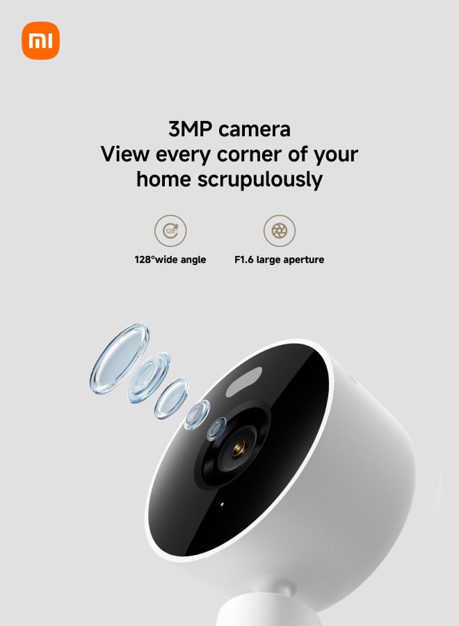 Xiaomi Smart Camera C100, 2K Indoor Security Camera, 360° View, Night Vision, Two-Way Audio, Motion Detection, Works with Alexa - Image 2