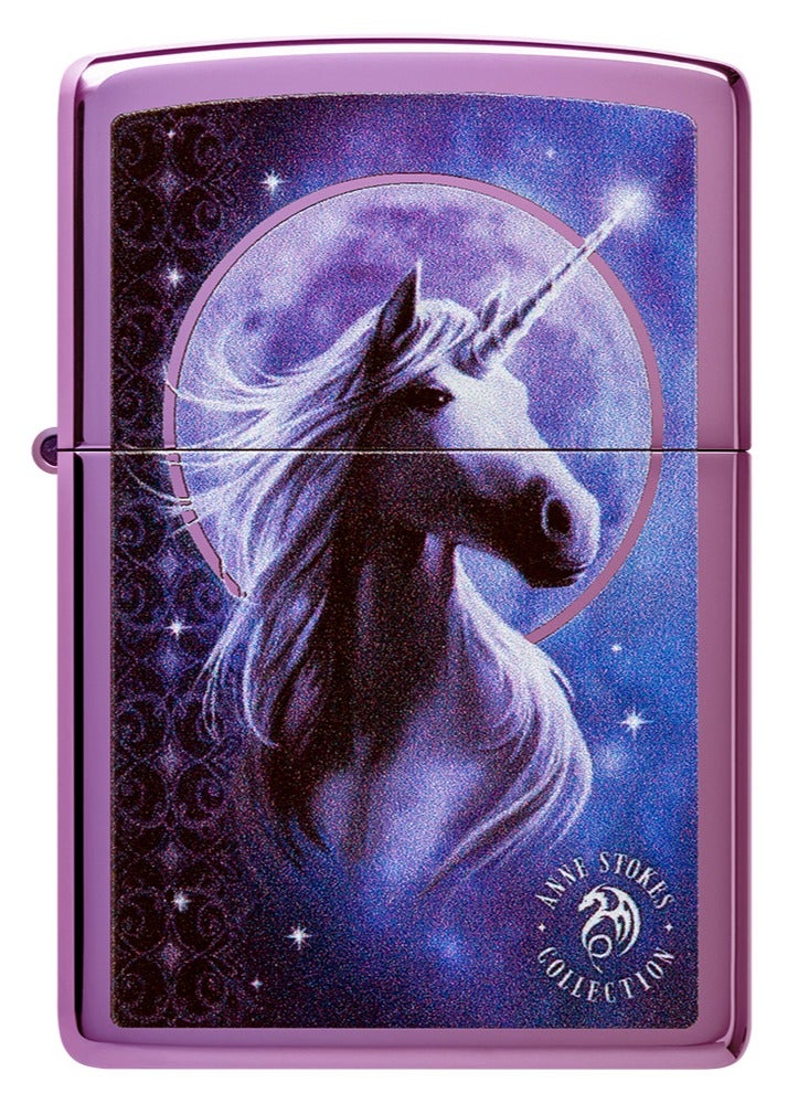 Zippo Ci407691 24747 Anne Stokes Collection High Polish Purple Windproof Lighter - Image 2