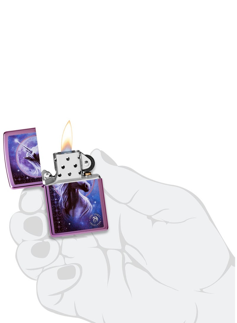 Zippo Ci407691 24747 Anne Stokes Collection High Polish Purple Windproof Lighter - Image 5