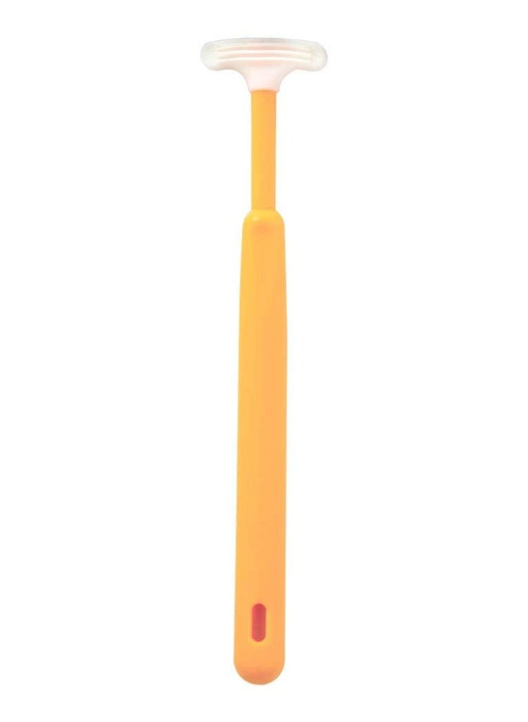 Mee Mee Tongue Cleaner for Baby | Tender Baby Oral Cleaner Toothbrush with Silicone Scraper | Suitable from 6+ Months | With Non-Slip Handle, Soft Rubber Tip and Easy Grip for Kids/Babies (Orange) - Image 2