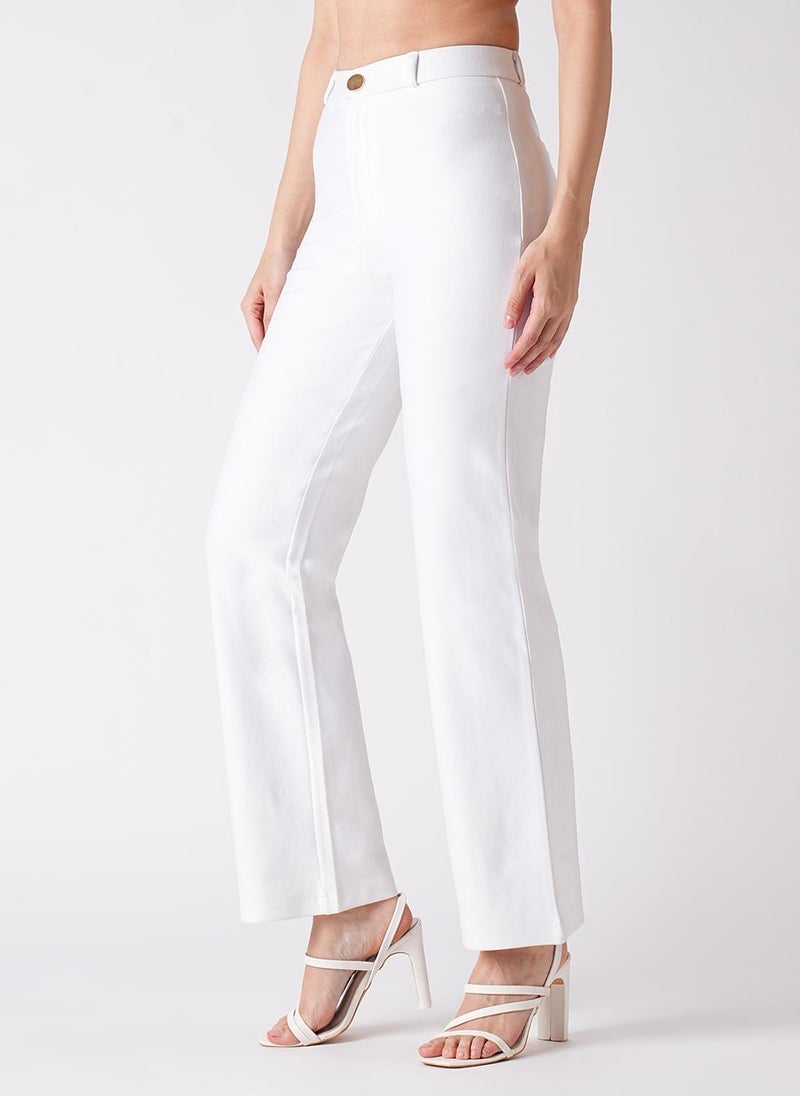 Globus Women White Slim Fit Workwear Treggings - Image 4