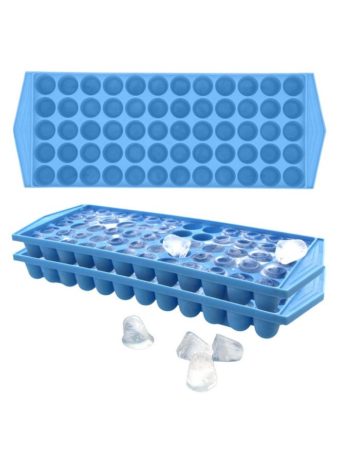 Arrow Home Products Arrow Small Ice Cube Trays for Freezer, Ice Coffee and Blenders, 3 Pack, 60 Mini Cubes Per Tray, 180 Total, Made in the USA, BPA Free Plastic, Ideal, Blue - Image 1
