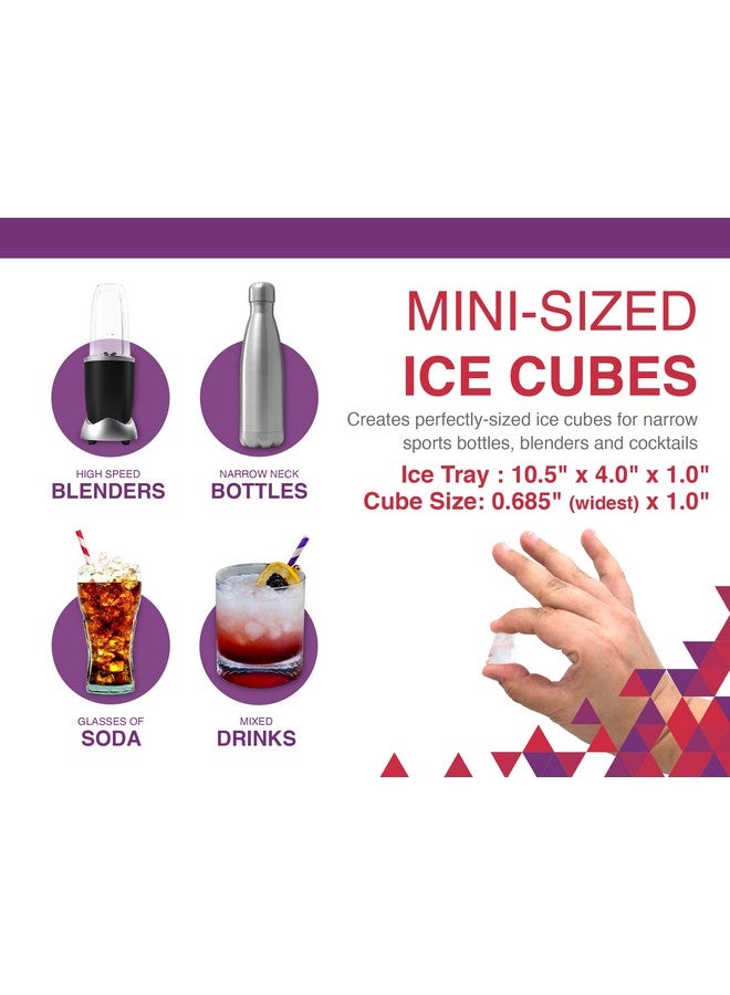 Arrow Home Products Arrow Small Ice Cube Trays for Freezer, Ice Coffee and Blenders, 3 Pack, 60 Mini Cubes Per Tray, 180 Total, Made in the USA, BPA Free Plastic, Ideal, Blue - Image 4