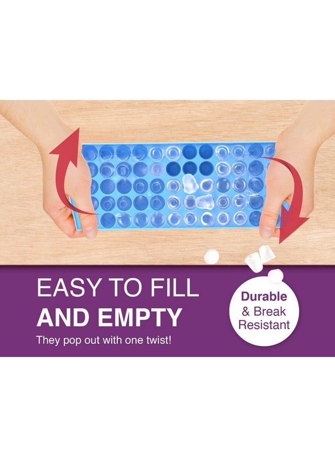 Arrow Home Products Arrow Small Ice Cube Trays for Freezer, Ice Coffee and Blenders, 3 Pack, 60 Mini Cubes Per Tray, 180 Total, Made in the USA, BPA Free Plastic, Ideal, Blue - Image 5