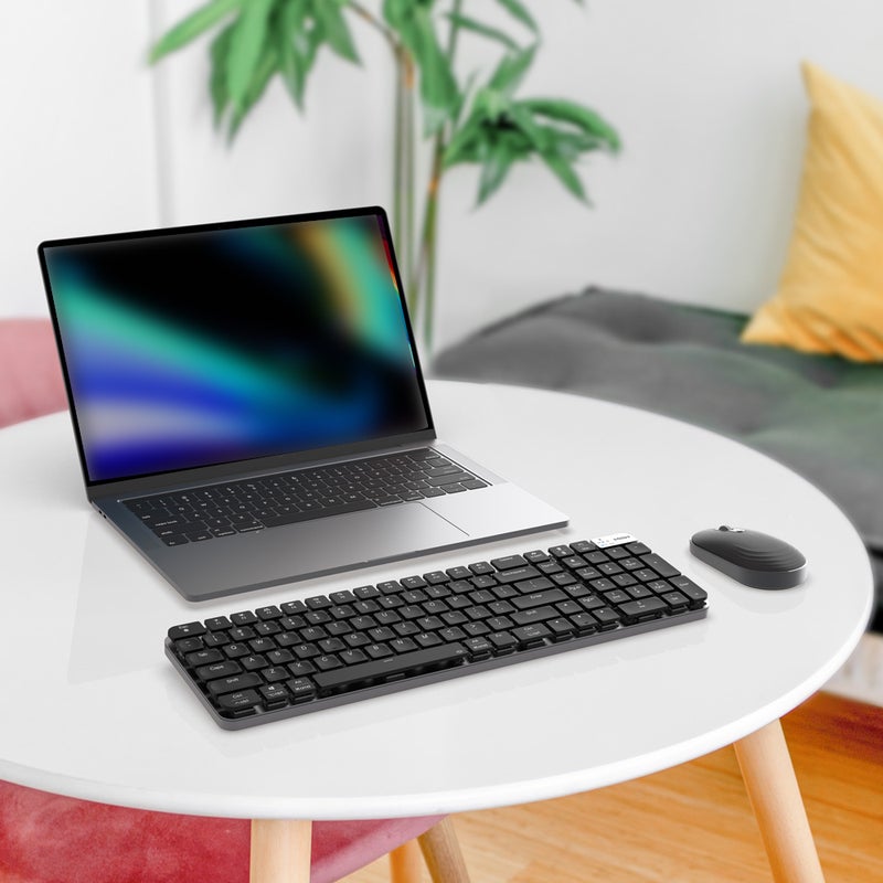 MIIIW K10 Wireless Keyboard 2.4G 102-Keys BT Mechanical Keyboard with Backlit Ultra-Slim Rechargeable Keyboard for Computer/PC/Laptop - Image 4