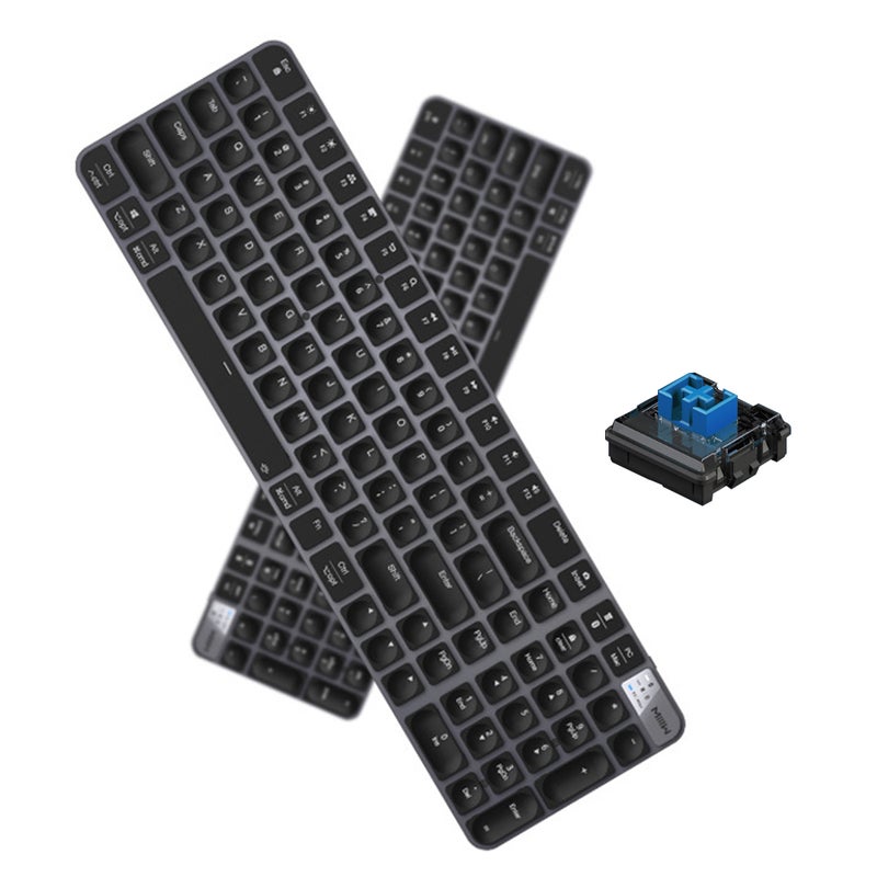 MIIIW K10 Wireless Keyboard 2.4G 102-Keys BT Mechanical Keyboard with Backlit Ultra-Slim Rechargeable Keyboard for Computer/PC/Laptop - Image 1