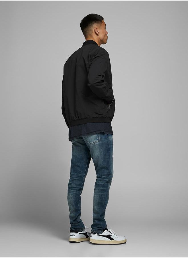 JACK & JONES - Long Sleeves Zip Closure Cuffed Bomber Jacket - Image 1