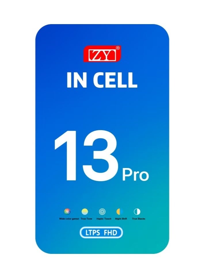 zy iPhone 13 Pro In Cell LCD Display Replacement Screen, Black - Image 2