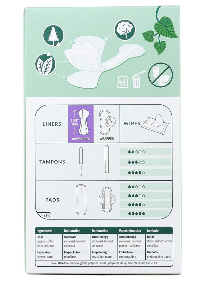 NATRACARE - Natracare Natural Organic Thong Style Panty Liners, Made with Certified Organic Cotton, Ecologically Certified Cellulose Pulp and Plant Starch (16 Pack, 480 Liners Total) - Image 1