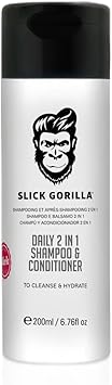 Slick Gorilla 2in1 Daily Shampoo Conditioner Infused with Natural Ingredients for Healthy Fresh Hair Cleans Conditions and Strengthens 200ml 676 fl oz Perfect AllinOne Solution Hai - Image 1