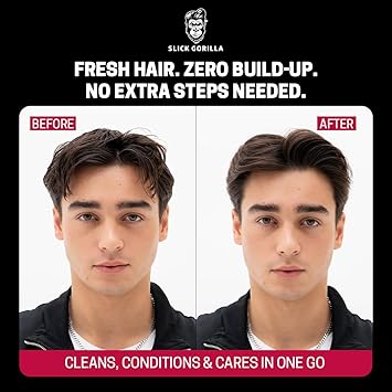 Slick Gorilla 2in1 Daily Shampoo Conditioner Infused with Natural Ingredients for Healthy Fresh Hair Cleans Conditions and Strengthens 200ml 676 fl oz Perfect AllinOne Solution Hai - Image 4