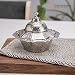 Alisveristime Coated Handmade Brass Sugar Chocolate Candy Bowl Serving Dish with Lid Salt Bowl Salt Container Sugar Holder for Coffee Bar Silver - Image 2