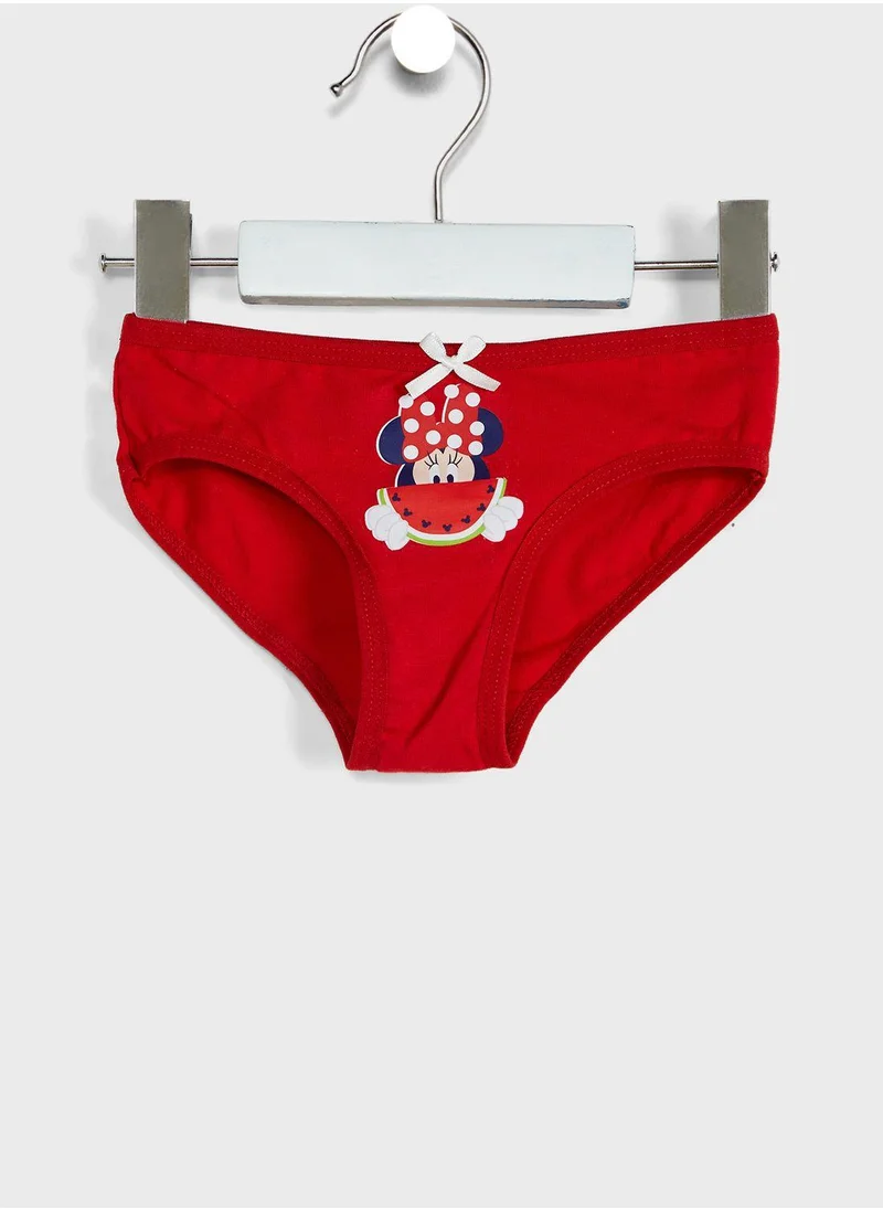 Disney Kids 3 Pack Minnie Mouse Briefs