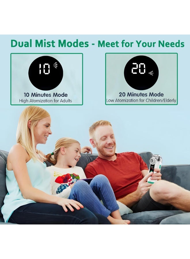 أسيف جهاز نيبولizer قابل للشحن محمول لجهاز التنفس | تنظيف ذاتي، تشغيل هادئ، 3 أوضاع مؤقتة - مناسب للاستخدام في المنزل والمكتب والسفر (للأطفال والبالغين) - Image 5