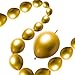 JINUPHION 50 Pcs Quick Link Balloons Gold Metallic Chrome 10inch Latex Linking Balloons for Balloon WallArchesChains Birthday Party Wedding Anniversary Graduation Arch Party Decor gold - Image 2