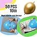 JINUPHION 50 Pcs Quick Link Balloons Gold Metallic Chrome 10inch Latex Linking Balloons for Balloon WallArchesChains Birthday Party Wedding Anniversary Graduation Arch Party Decor gold - Image 4