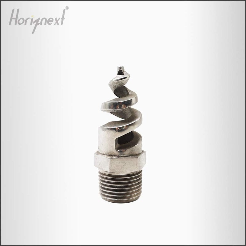Horiznext رشاش هواء حلزوني نوع NPT 3/4، فوهة رش مصنوعة من الفولاذ المقاوم للصدأ من النوع 316، للاستخدام في الحدائق، لإزالة الغبار، والوقاية من الحرائق، وتبريد الغازات والسوائل، (5 قطع) - Image 4