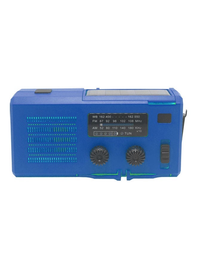 NIBEMINENT Portable Hand-Cranked Radio blue 