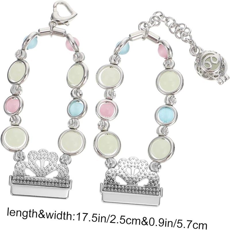 Silver Luminous Watchband Bracelet Elegant Metal Wristband For Women Gifts - Image 3