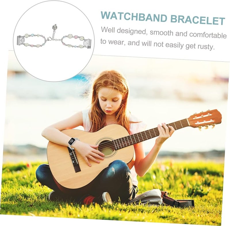 Silver Luminous Watchband Bracelet Elegant Metal Wristband For Women Gifts - Image 5