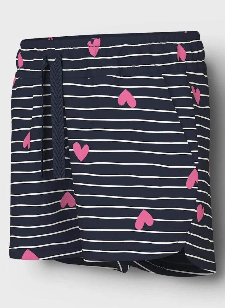 Name It Dark Sapphire Kids Printed Drawstring Shorts for Women | Best Price UAE