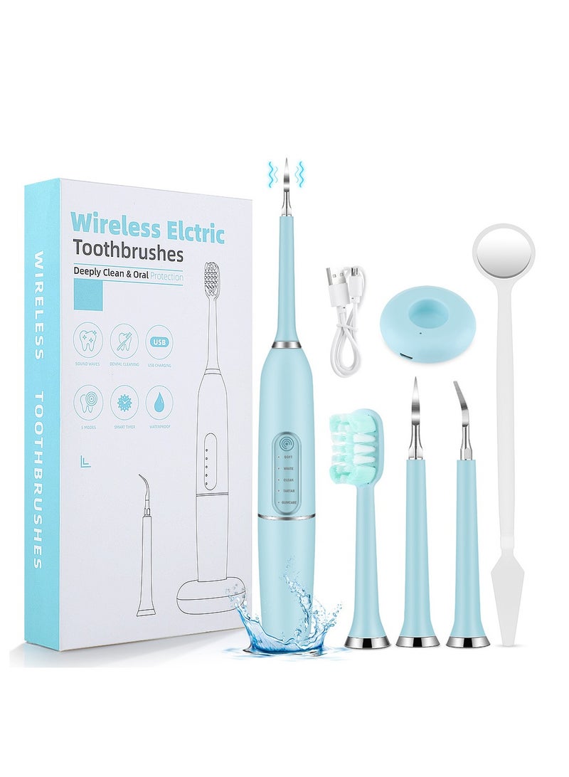 WIRELESS Smart Sonic Dental Cleaner Remove Calculus 5 Cleaning Modes, Touch Electric Toothbrush - Image 1