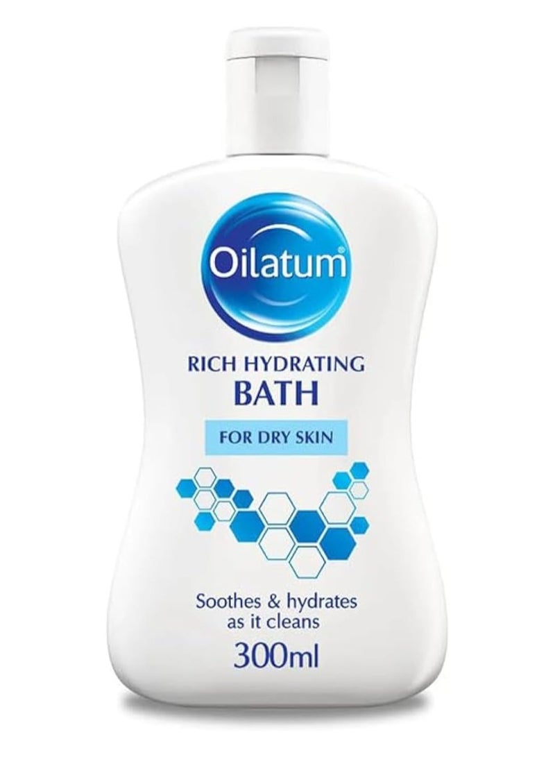 Oilatum Rich Hydrating Bath 300ml – Emollient Cleanser for Dry & Sensitive Skin - Image 1