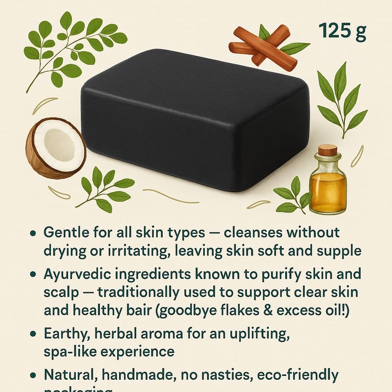 ZOHVIA Pure Shikakai Reetha Herbal Soap Bar 44oz Traditional Indian Cleanser with Amla Neem Inspired by Ayurvedic Skincare Handcrafted with Coconut Castor Palm Oils For men women teenagers - Image 2